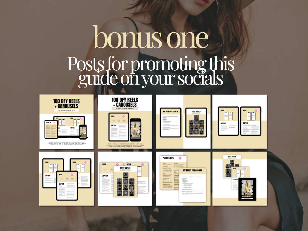 100 DFY Reels + Carousels for Instagram Growth (with MRR Rights)