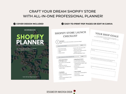 Ultimate Shopify Planner & Checklist: Step-by-Step Guide to Launch Your Digital Product Store