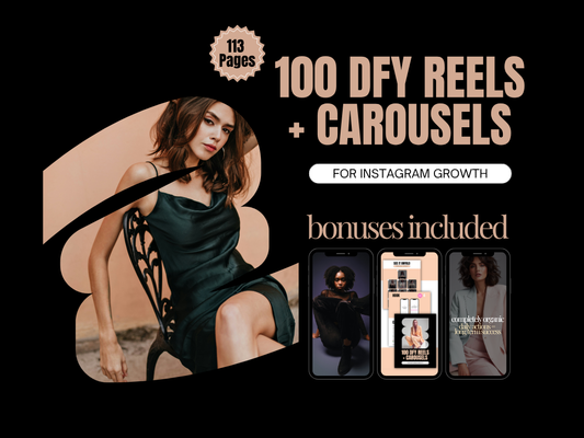100 DFY Reels + Carousels for Instagram Growth (with MRR Rights)